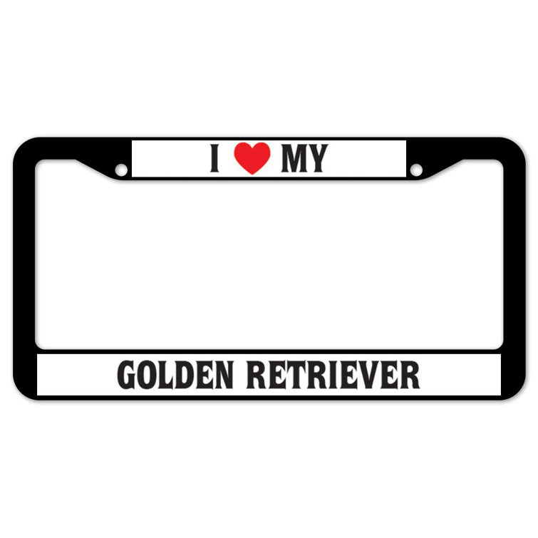 Signmission I Love My Golden Retriever Plastic Licence Plate Frame